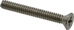 Value Collection - #10-24 UNC, 1-1/2" OAL Phillips Drive Machine Screw - Flat Head, Grade 18-8 Stainless Steel, Uncoated, Without Washer - Apex Tool & Supply