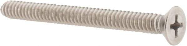 Value Collection - #10-24 UNC, 2" OAL Phillips Drive Machine Screw - Flat Head, Grade 18-8 Stainless Steel, Uncoated, Without Washer - Apex Tool & Supply