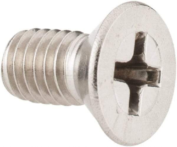Value Collection - #10-32 UNF, 3/8" OAL Phillips Drive Machine Screw - Flat Head, Grade 18-8 Stainless Steel, Uncoated, Without Washer - Apex Tool & Supply