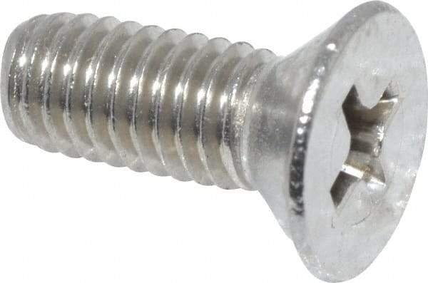 Value Collection - #10-32 UNF, 1/2" OAL Phillips Drive Machine Screw - Flat Head, Grade 18-8 Stainless Steel, Uncoated, Without Washer - Apex Tool & Supply