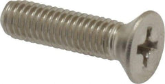 Value Collection - #10-32 UNF, 3/4" OAL Phillips Drive Machine Screw - Flat Head, Grade 18-8 Stainless Steel, Uncoated, Without Washer - Apex Tool & Supply