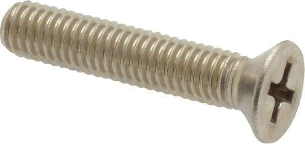 Value Collection - #10-32 UNF, 1" OAL Phillips Drive Machine Screw - Flat Head, Grade 18-8 Stainless Steel, Uncoated, Without Washer - Apex Tool & Supply