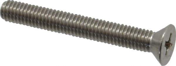 Value Collection - #10-32 UNF, 1-1/2" OAL Phillips Drive Machine Screw - Flat Head, Grade 18-8 Stainless Steel, Uncoated, Without Washer - Apex Tool & Supply