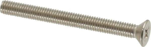 Value Collection - #10-32 UNF, 2" OAL Phillips Drive Machine Screw - Flat Head, Grade 18-8 Stainless Steel, Uncoated, Without Washer - Apex Tool & Supply