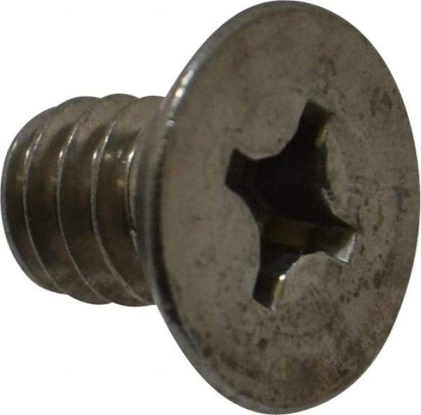 Value Collection - 1/4-20 UNC, 3/8" OAL Phillips Drive Machine Screw - Flat Head, Grade 18-8 Stainless Steel, Uncoated, Without Washer - Apex Tool & Supply