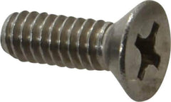 Value Collection - 1/4-20 UNC, 3/4" OAL Phillips Drive Machine Screw - Flat Head, Grade 18-8 Stainless Steel, Uncoated, Without Washer - Apex Tool & Supply