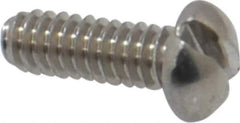 Value Collection - #2-56 UNC, 1/4" Length Under Head Slotted Drive Machine Screw - Round Head, Grade 18-8 Stainless Steel, Uncoated, Without Washer - Apex Tool & Supply