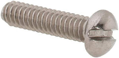 Value Collection - #2-56 UNC, 3/8" Length Under Head Slotted Drive Machine Screw - Round Head, Grade 18-8 Stainless Steel, Uncoated, Without Washer - Apex Tool & Supply
