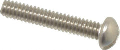 Value Collection - #2-56 UNC, 1/2" Length Under Head Slotted Drive Machine Screw - Round Head, Grade 18-8 Stainless Steel, Uncoated, Without Washer - Apex Tool & Supply