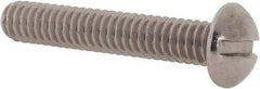 Value Collection - #12-24 UNC, 1-1/4" Length Under Head Slotted Drive Machine Screw - Round Head, Grade 18-8 Stainless Steel, Uncoated, Without Washer - Apex Tool & Supply