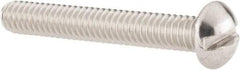 Value Collection - #12-24 UNC, 1-1/2" Length Under Head Slotted Drive Machine Screw - Round Head, Grade 18-8 Stainless Steel, Uncoated, Without Washer - Apex Tool & Supply