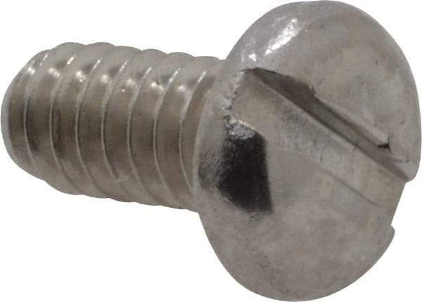 Value Collection - #2-56 UNC, 3/16" Length Under Head Slotted Drive Machine Screw - Pan Head, Grade 18-8 Stainless Steel, Uncoated, Without Washer - Apex Tool & Supply