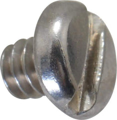 Value Collection - #4-40 UNC, 1/8" Length Under Head Slotted Drive Machine Screw - Pan Head, Grade 18-8 Stainless Steel, Uncoated, Without Washer - Apex Tool & Supply