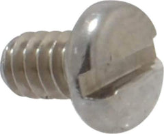 Value Collection - #4-40 UNC, 3/16" Length Under Head Slotted Drive Machine Screw - Pan Head, Grade 18-8 Stainless Steel, Uncoated, Without Washer - Apex Tool & Supply