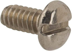 Value Collection - #4-40 UNC, 1/4" Length Under Head Slotted Drive Machine Screw - Pan Head, Grade 18-8 Stainless Steel, Uncoated, Without Washer - Apex Tool & Supply