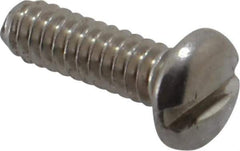 Value Collection - #4-40 UNC, 3/8" Length Under Head Slotted Drive Machine Screw - Pan Head, Grade 18-8 Stainless Steel, Uncoated, Without Washer - Apex Tool & Supply
