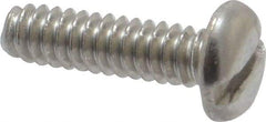Value Collection - #6-32 UNC, 1/2" Length Under Head Slotted Drive Machine Screw - Pan Head, Grade 18-8 Stainless Steel, Uncoated, Without Washer - Apex Tool & Supply