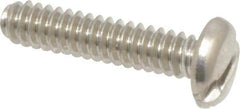 Value Collection - #6-32 UNC, 5/8" Length Under Head Slotted Drive Machine Screw - Pan Head, Grade 18-8 Stainless Steel, Uncoated, Without Washer - Apex Tool & Supply