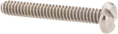 Value Collection - #6-32 UNC, 1" Length Under Head Slotted Drive Machine Screw - Pan Head, Grade 18-8 Stainless Steel, Uncoated, Without Washer - Apex Tool & Supply