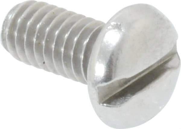 Value Collection - #8-32 UNC, 3/8" Length Under Head Slotted Drive Machine Screw - Pan Head, Grade 18-8 Stainless Steel, Uncoated, Without Washer - Apex Tool & Supply