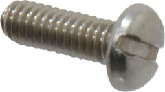 Value Collection - #8-32 UNC, 1/2" Length Under Head Slotted Drive Machine Screw - Pan Head, Grade 18-8 Stainless Steel, Uncoated, Without Washer - Apex Tool & Supply