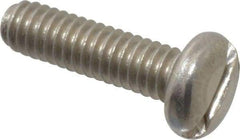 Value Collection - #8-32 UNC, 5/8" Length Under Head Slotted Drive Machine Screw - Pan Head, Grade 18-8 Stainless Steel, Uncoated, Without Washer - Apex Tool & Supply