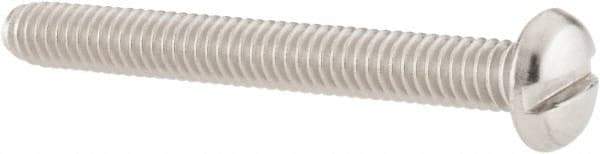 Value Collection - #8-32 UNC, 1-1/2" Length Under Head Slotted Drive Machine Screw - Pan Head, Grade 18-8 Stainless Steel, Uncoated, Without Washer - Apex Tool & Supply