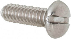 Value Collection - #10-24 UNC, 5/8" Length Under Head Slotted Drive Machine Screw - Pan Head, Grade 18-8 Stainless Steel, Uncoated, Without Washer - Apex Tool & Supply