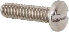 Value Collection - #10-24 UNC, 3/4" Length Under Head Slotted Drive Machine Screw - Pan Head, Grade 18-8 Stainless Steel, Uncoated, Without Washer - Apex Tool & Supply