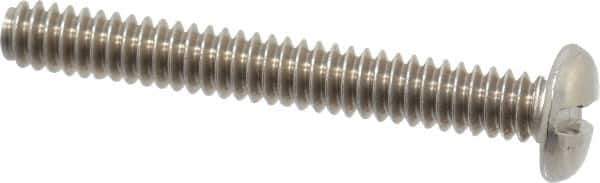 Value Collection - #10-24 UNC, 1-1/2" Length Under Head Slotted Drive Machine Screw - Pan Head, Grade 18-8 Stainless Steel, Uncoated, Without Washer - Apex Tool & Supply