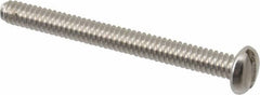 Value Collection - #10-24 UNC, 2" Length Under Head Slotted Drive Machine Screw - Pan Head, Grade 18-8 Stainless Steel, Uncoated, Without Washer - Apex Tool & Supply