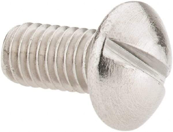 Value Collection - #10-32 UNF, 3/8" Length Under Head Slotted Drive Machine Screw - Pan Head, Grade 18-8 Stainless Steel, Uncoated, Without Washer - Apex Tool & Supply
