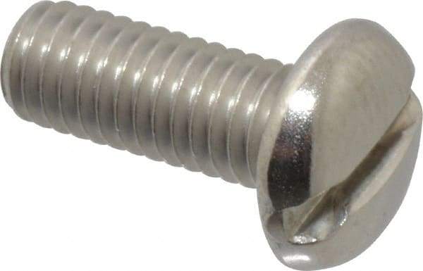 Value Collection - #10-32 UNF, 1/2" Length Under Head Slotted Drive Machine Screw - Pan Head, Grade 18-8 Stainless Steel, Uncoated, Without Washer - Apex Tool & Supply