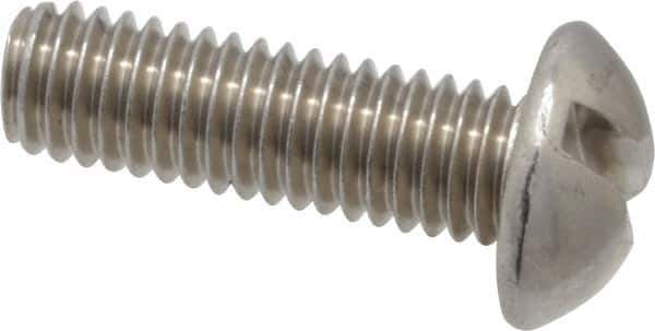 Value Collection - #10-32 UNF, 5/8" Length Under Head Slotted Drive Machine Screw - Pan Head, Grade 18-8 Stainless Steel, Uncoated, Without Washer - Apex Tool & Supply