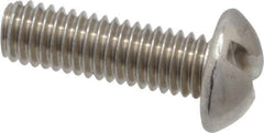 Value Collection - #10-32 UNF, 5/8" Length Under Head Slotted Drive Machine Screw - Pan Head, Grade 18-8 Stainless Steel, Uncoated, Without Washer - Apex Tool & Supply