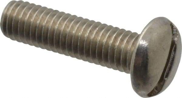 Value Collection - #10-32 UNF, 3/4" Length Under Head Slotted Drive Machine Screw - Pan Head, Grade 18-8 Stainless Steel, Uncoated, Without Washer - Apex Tool & Supply