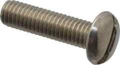 Value Collection - #10-32 UNF, 3/4" Length Under Head Slotted Drive Machine Screw - Pan Head, Grade 18-8 Stainless Steel, Uncoated, Without Washer - Apex Tool & Supply