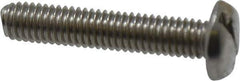 Value Collection - #10-32 UNF, 1" Length Under Head Slotted Drive Machine Screw - Pan Head, Grade 18-8 Stainless Steel, Uncoated, Without Washer - Apex Tool & Supply