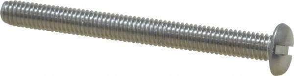 Value Collection - #10-32 UNF, 2" Length Under Head Slotted Drive Machine Screw - Pan Head, Grade 18-8 Stainless Steel, Uncoated, Without Washer - Apex Tool & Supply