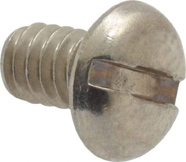 Value Collection - 1/4-20 UNC, 3/8" Length Under Head Slotted Drive Machine Screw - Pan Head, Grade 18-8 Stainless Steel, Uncoated, Without Washer - Apex Tool & Supply