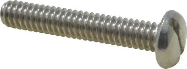 Value Collection - 1/4-20 UNC, 1-1/2" Length Under Head Slotted Drive Machine Screw - Pan Head, Grade 18-8 Stainless Steel, Uncoated, Without Washer - Apex Tool & Supply