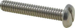 Value Collection - 1/4-20 UNC, 1-1/2" Length Under Head Slotted Drive Machine Screw - Pan Head, Grade 18-8 Stainless Steel, Uncoated, Without Washer - Apex Tool & Supply