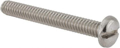 Value Collection - 1/4-20 UNC, 2" Length Under Head Slotted Drive Machine Screw - Pan Head, Grade 18-8 Stainless Steel, Uncoated, Without Washer - Apex Tool & Supply