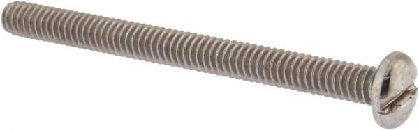 Value Collection - 1/4-20 UNC, 3" Length Under Head Slotted Drive Machine Screw - Pan Head, Grade 18-8 Stainless Steel, Uncoated, Without Washer - Apex Tool & Supply