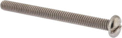 Value Collection - 1/4-20 UNC, 3" Length Under Head Slotted Drive Machine Screw - Pan Head, Grade 18-8 Stainless Steel, Uncoated, Without Washer - Apex Tool & Supply