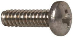 Value Collection - #4-40 UNC, 3/8" Length Under Head Phillips Drive Machine Screw - Pan Head, Grade 18-8 Stainless Steel, Uncoated, Without Washer - Apex Tool & Supply