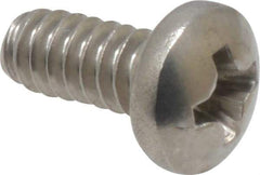 Value Collection - #6-32 UNC, 5/16" Length Under Head Phillips Drive Machine Screw - Pan Head, Grade 18-8 Stainless Steel, Uncoated, Without Washer - Apex Tool & Supply
