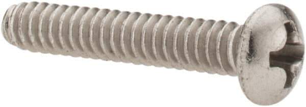 Value Collection - #6-32 UNC, 3/4" Length Under Head Phillips Drive Machine Screw - Pan Head, Grade 18-8 Stainless Steel, Uncoated, Without Washer - Apex Tool & Supply