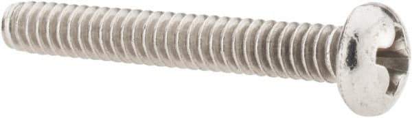 Value Collection - #6-32 UNC, 1" Length Under Head Phillips Drive Machine Screw - Pan Head, Grade 18-8 Stainless Steel, Uncoated, Without Washer - Apex Tool & Supply