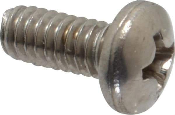 Value Collection - #8-32 UNC, 3/8" Length Under Head Phillips Drive Machine Screw - Pan Head, Grade 18-8 Stainless Steel, Uncoated, Without Washer - Apex Tool & Supply